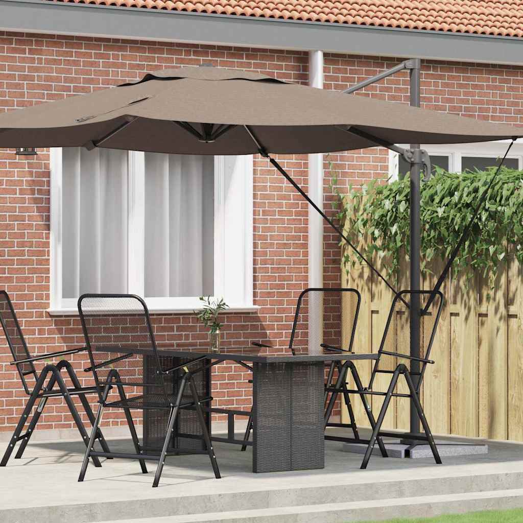Roma Parasol Taupe 286 x 284 x 265 cm Aluminium en Polyester is nu te koop bij PeponiXL, paradijselijk wonen!