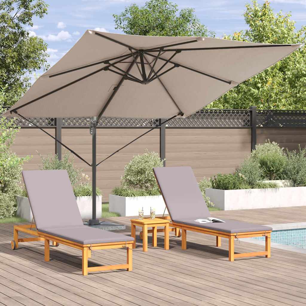 Roma Parasol Taupe 286 x 284 x 265 cm Aluminium en Polyester is nu te koop bij PeponiXL, paradijselijk wonen!