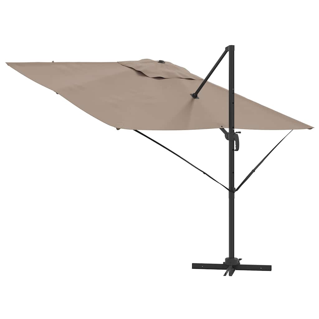 Roma Parasol Taupe 286 x 284 x 265 cm Aluminium en Polyester is nu te koop bij PeponiXL, paradijselijk wonen!