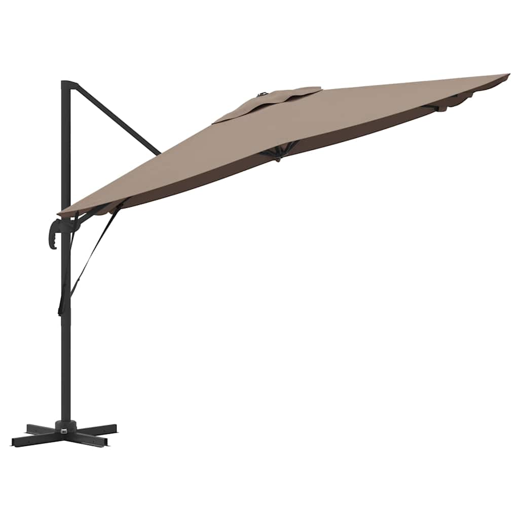 Roma Parasol Taupe 286 x 284 x 265 cm Aluminium en Polyester is nu te koop bij PeponiXL, paradijselijk wonen!