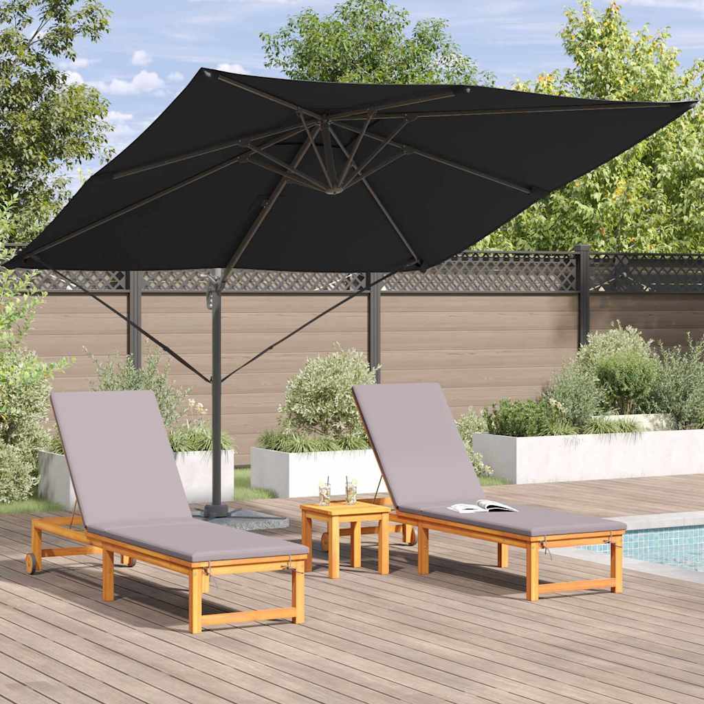Roma Parasol Zwart 286 x 284 x 265 cm Aluminium en Polyester is nu te koop bij PeponiXL, paradijselijk wonen!