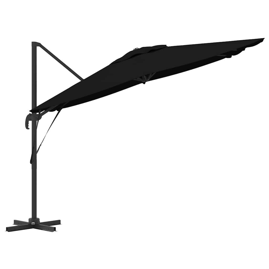 Roma Parasol Zwart 286 x 284 x 265 cm Aluminium en Polyester is nu te koop bij PeponiXL, paradijselijk wonen!
