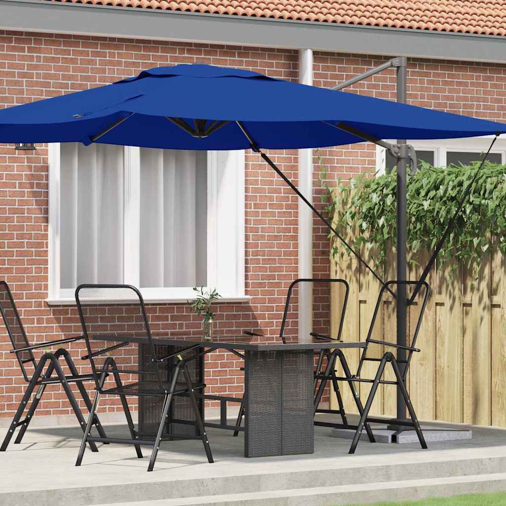 Roma Parasol Blauw 286 x 284 x 265 cm Aluminium en Polyester is nu te koop bij PeponiXL, paradijselijk wonen!