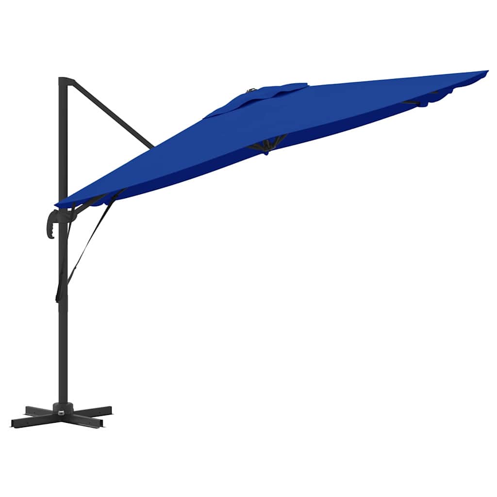Roma Parasol Blauw 286 x 284 x 265 cm Aluminium en Polyester is nu te koop bij PeponiXL, paradijselijk wonen!