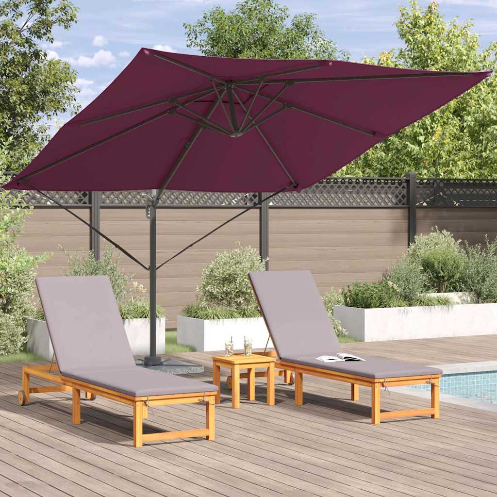 Roma Parasol Rood 286 x 284 x 265 cm Aluminium en Polyester is nu te koop bij PeponiXL, paradijselijk wonen!