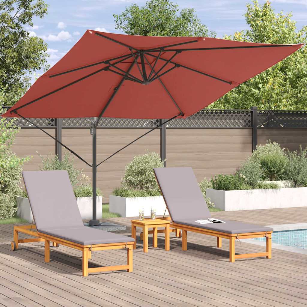 Roma Parasol Rood 286 x 284 x 265 cm Aluminium en Polyester is nu te koop bij PeponiXL, paradijselijk wonen!