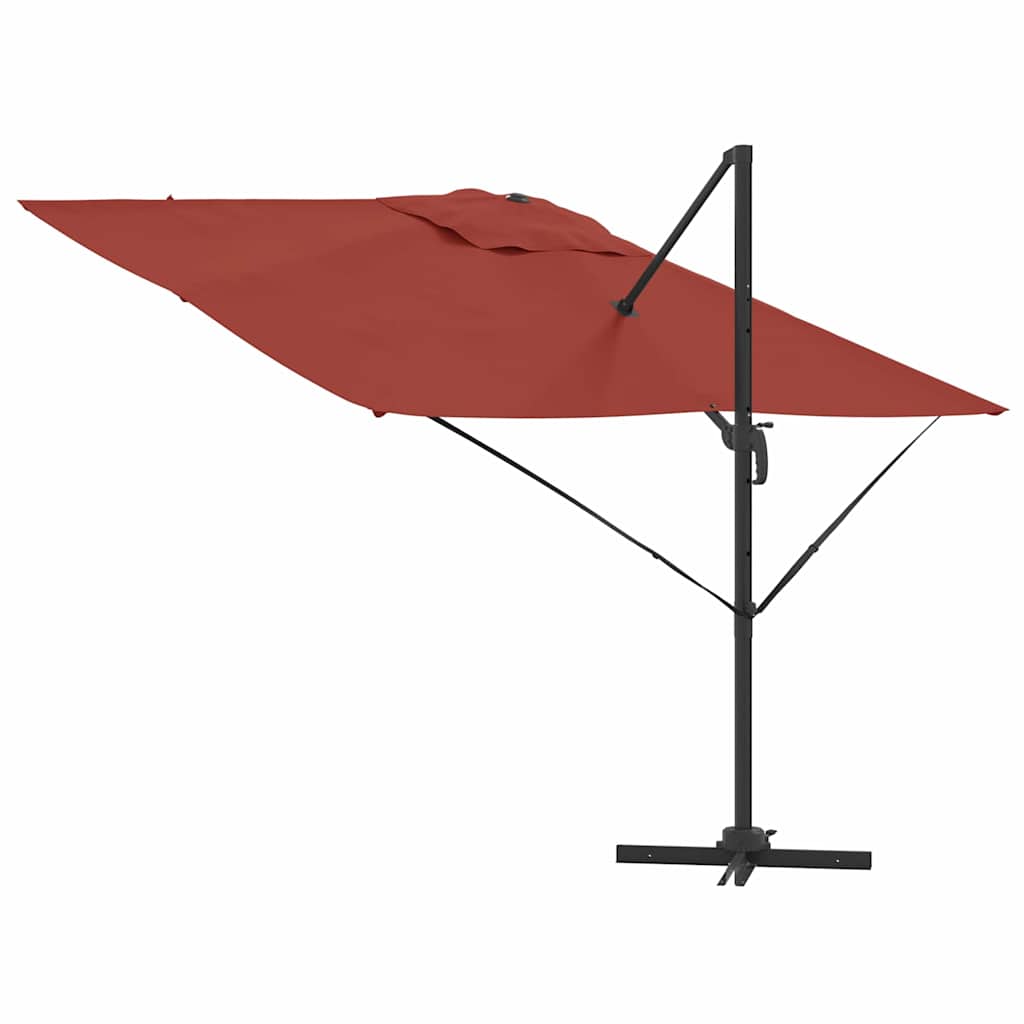 Roma Parasol Rood 286 x 284 x 265 cm Aluminium en Polyester is nu te koop bij PeponiXL, paradijselijk wonen!
