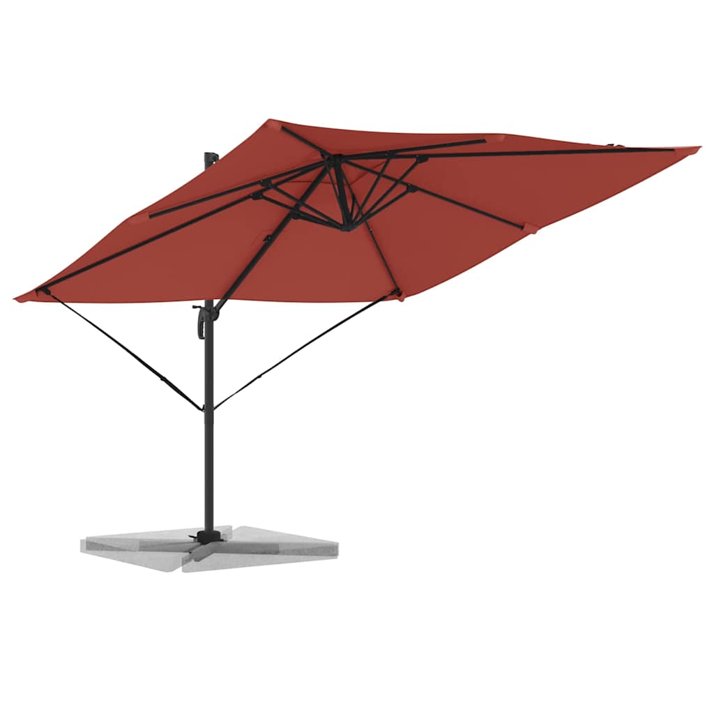 Roma Parasol Rood 286 x 284 x 265 cm Aluminium en Polyester is nu te koop bij PeponiXL, paradijselijk wonen!