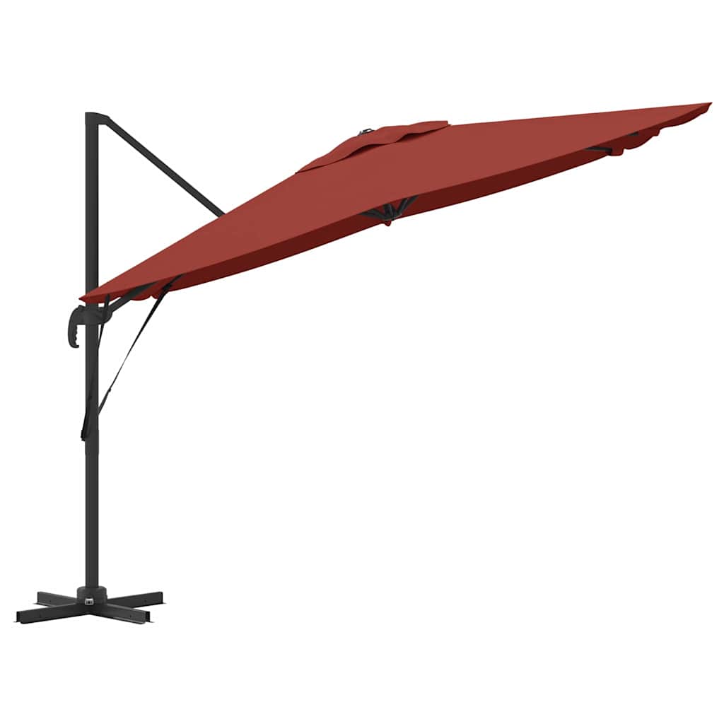 Roma Parasol Rood 286 x 284 x 265 cm Aluminium en Polyester is nu te koop bij PeponiXL, paradijselijk wonen!