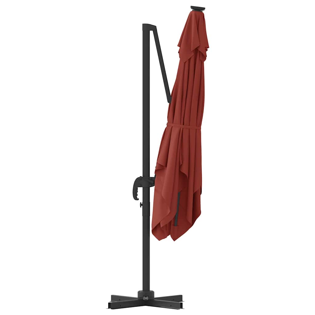 Roma Parasol Rood 286 x 284 x 265 cm Aluminium en Polyester is nu te koop bij PeponiXL, paradijselijk wonen!