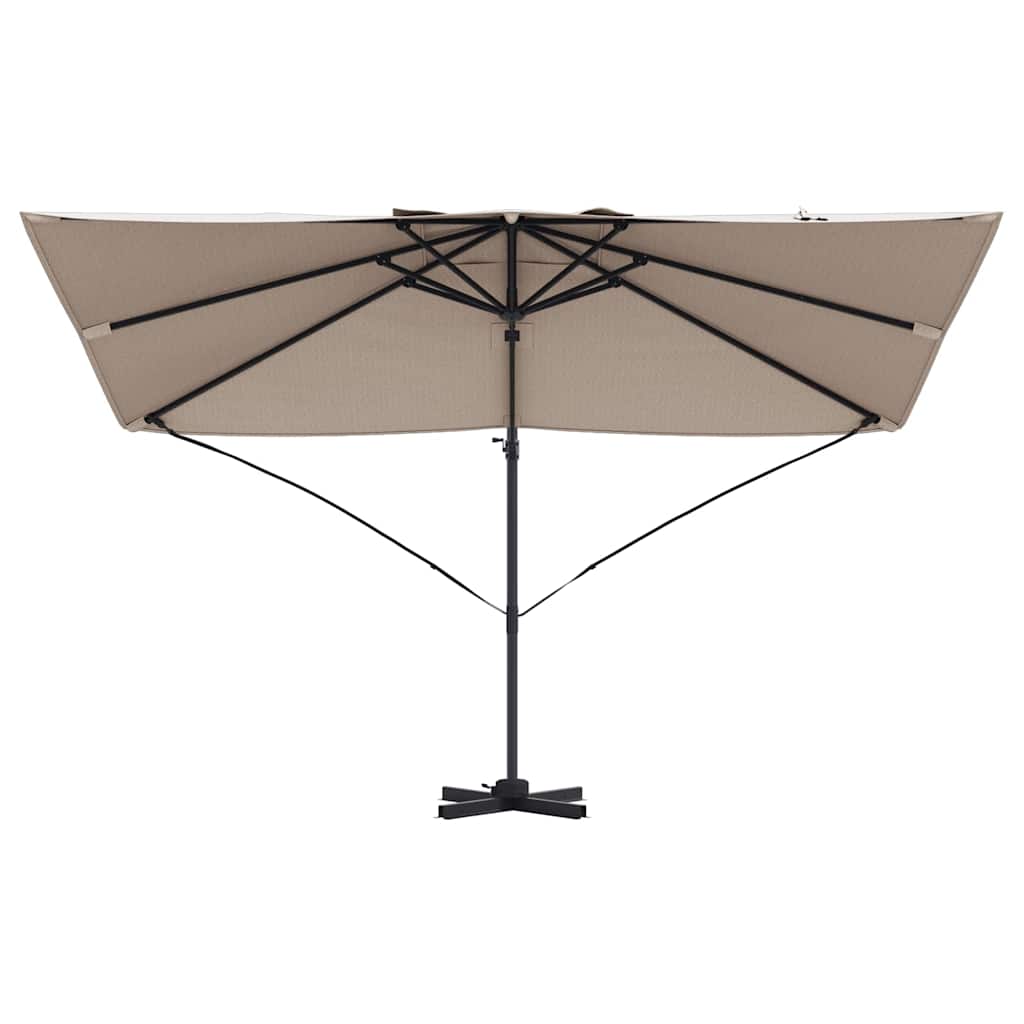 Parasol Taupe 351 x 250 x 260 cm Polyester en Aluminium is nu te koop bij PeponiXL, paradijselijk wonen!