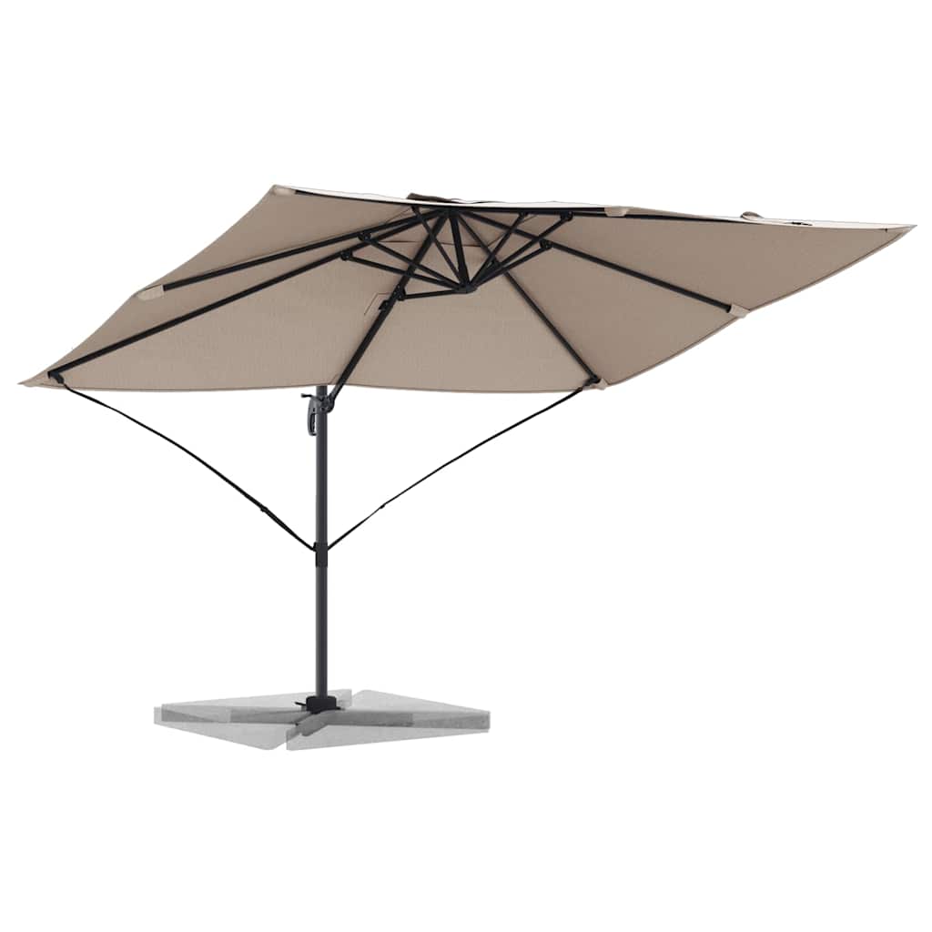 Parasol Taupe 351 x 250 x 260 cm Polyester en Aluminium is nu te koop bij PeponiXL, paradijselijk wonen!