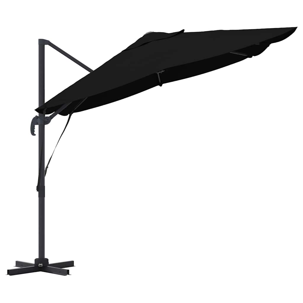 Parasol Zwart 351 x 250 x 260 cm Polyester en Aluminium is nu te koop bij PeponiXL, paradijselijk wonen!