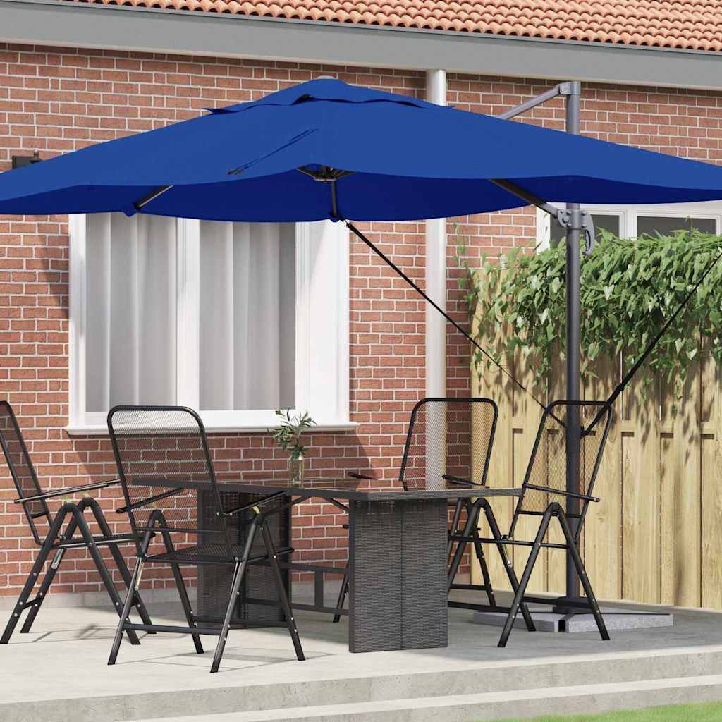 Parasol Azurblauw 351 x 250 x 260 cm Polyester en Aluminium is nu te koop bij PeponiXL, paradijselijk wonen!