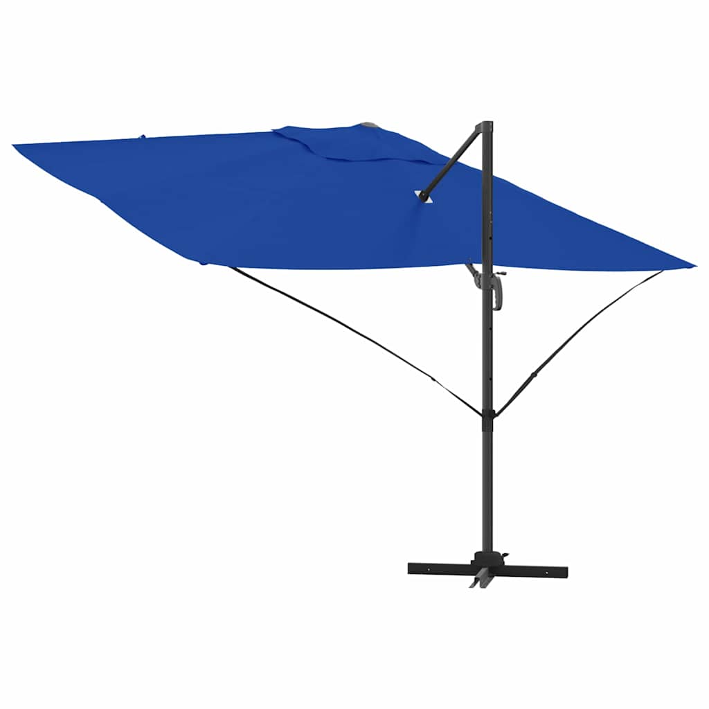 Parasol Azurblauw 351 x 250 x 260 cm Polyester en Aluminium is nu te koop bij PeponiXL, paradijselijk wonen!