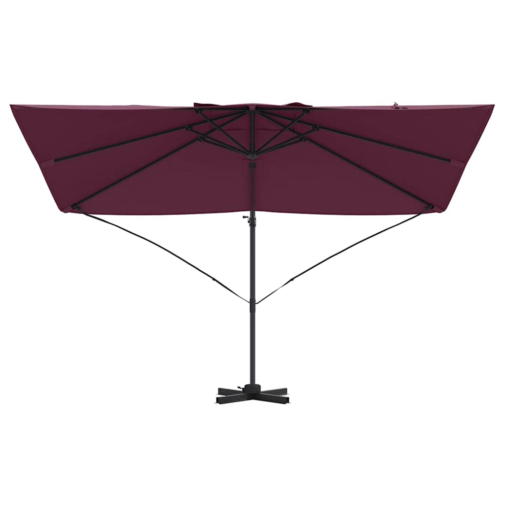 Parasol Bordeaux Rood 351 x 250 x 260 cm Polyester en Aluminium is nu te koop bij PeponiXL, paradijselijk wonen!