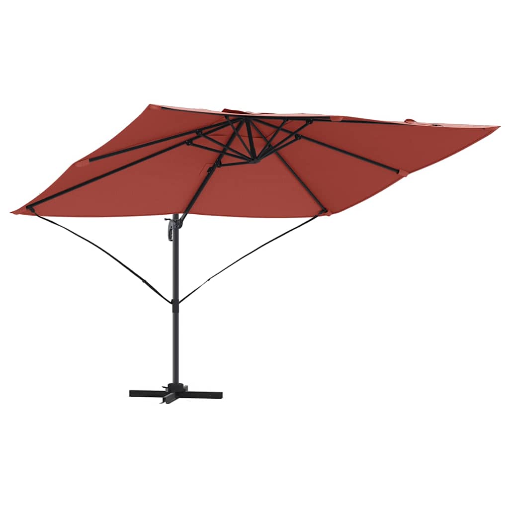 Parasol Terracotta 351 x 250 x 260 cm Polyester en Aluminium is nu te koop bij PeponiXL, paradijselijk wonen!