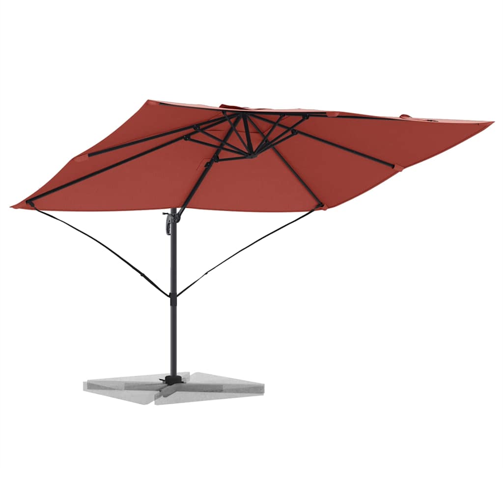 Parasol Terracotta 351 x 250 x 260 cm Polyester en Aluminium is nu te koop bij PeponiXL, paradijselijk wonen!