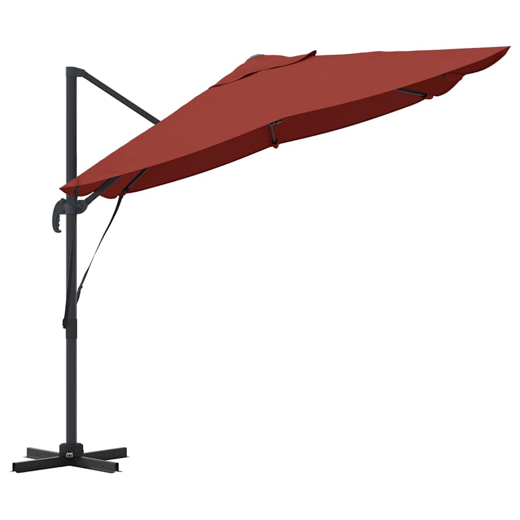 Parasol Terracotta 351 x 250 x 260 cm Polyester en Aluminium is nu te koop bij PeponiXL, paradijselijk wonen!