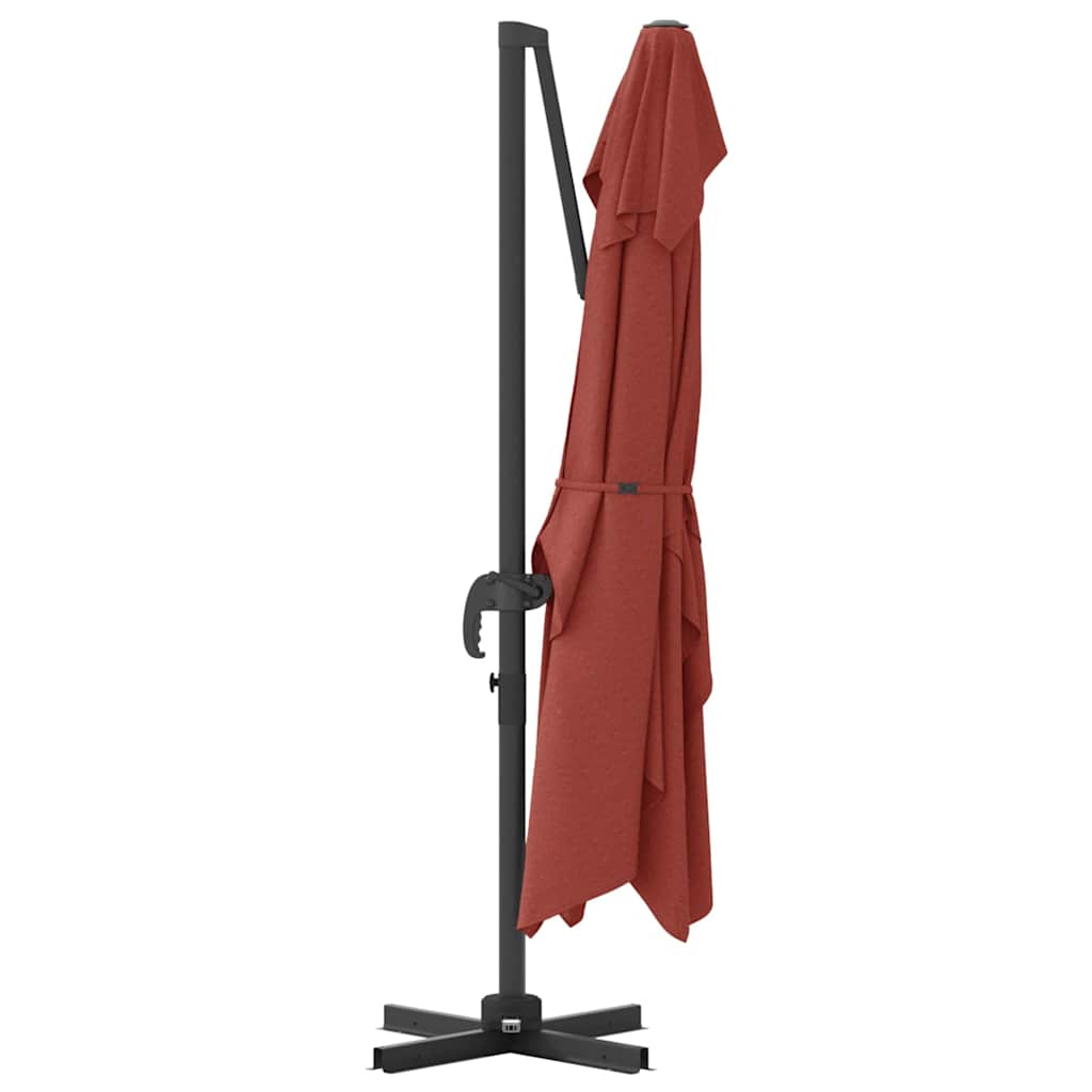 Parasol Terracotta 351 x 250 x 260 cm Polyester en Aluminium is nu te koop bij PeponiXL, paradijselijk wonen!