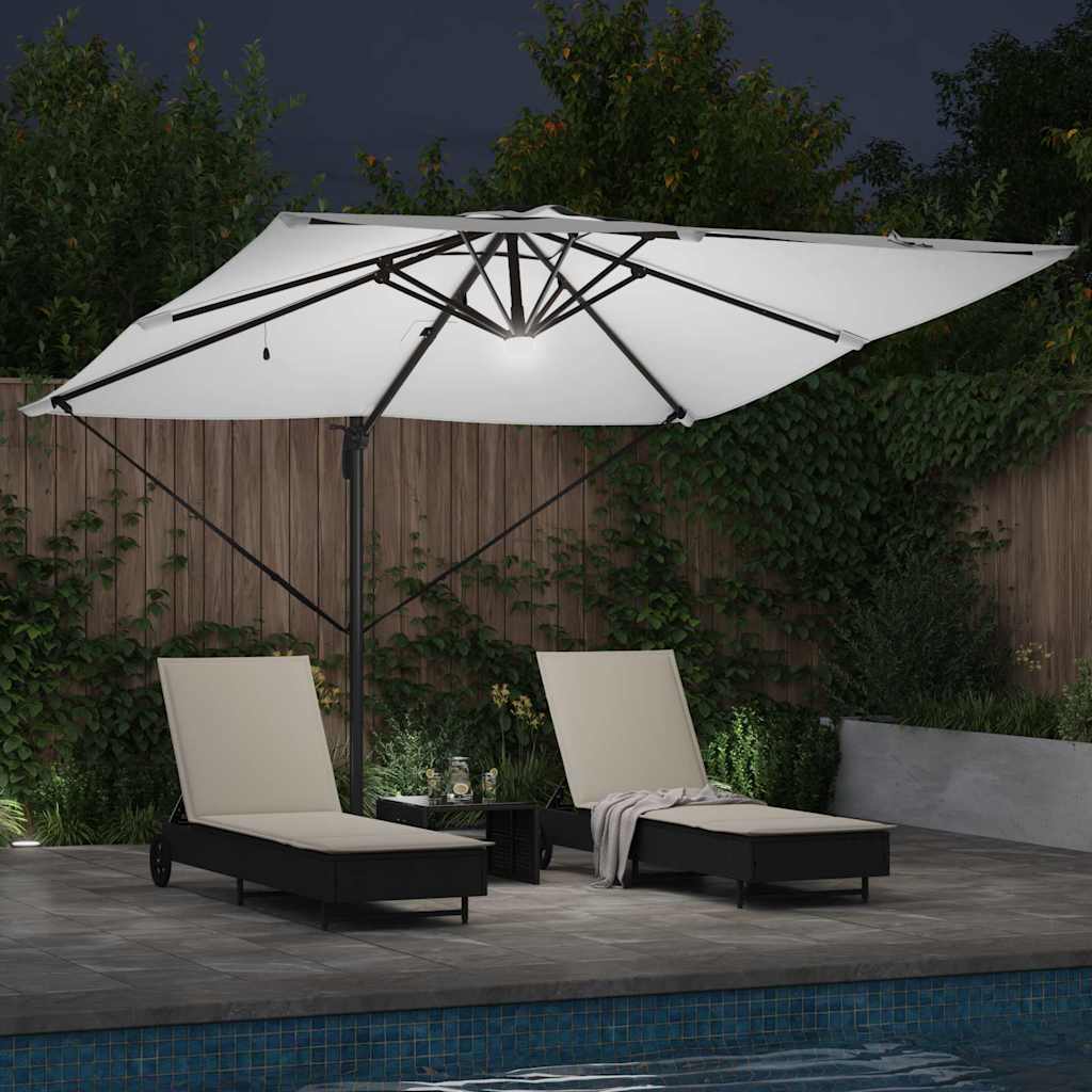 Roma Parasol Beige 286 x 284 x 270 cm Aluminium en Polyester is nu te koop bij PeponiXL, paradijselijk wonen!