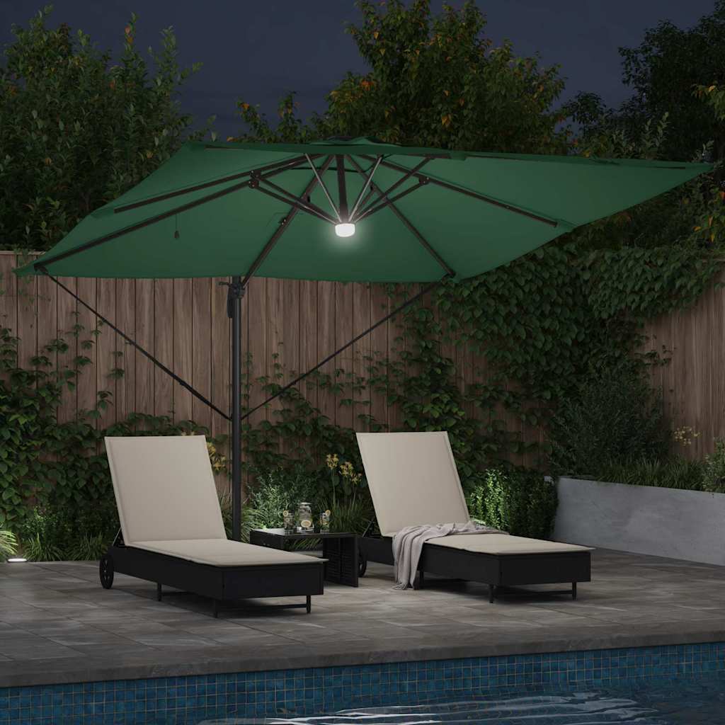 Roma Parasol Groen 286 x 284 x 270 cm Aluminium en Polyester is nu te koop bij PeponiXL, paradijselijk wonen!