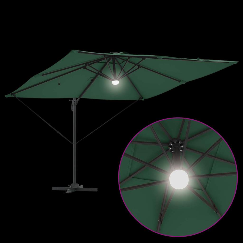 Roma Parasol Groen 286 x 284 x 270 cm Aluminium en Polyester is nu te koop bij PeponiXL, paradijselijk wonen!