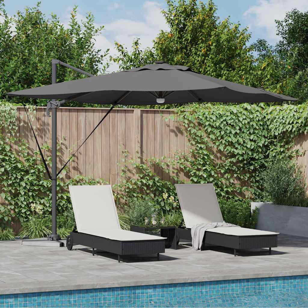 Roma Parasol met LED-striplichten Antraciet 286 x 284 x 270 cm is nu te koop bij PeponiXL, paradijselijk wonen!