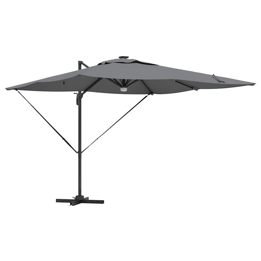 Roma Parasol met LED-striplichten Antraciet 286 x 284 x 270 cm is nu te koop bij PeponiXL, paradijselijk wonen!