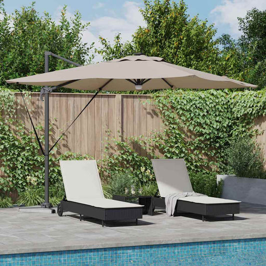 Roma Parasol Taupe 286 x 284 x 270 cm Aluminium en Polyester is nu te koop bij PeponiXL, paradijselijk wonen!