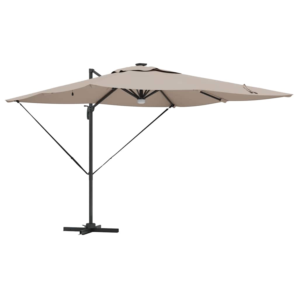 Roma Parasol Taupe 286 x 284 x 270 cm Aluminium en Polyester is nu te koop bij PeponiXL, paradijselijk wonen!