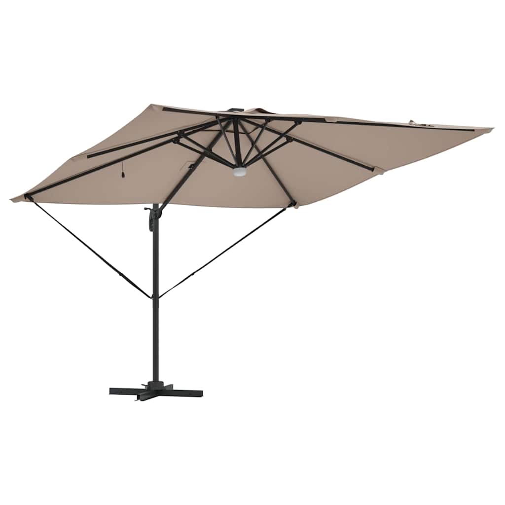 Roma Parasol Taupe 286 x 284 x 270 cm Aluminium en Polyester is nu te koop bij PeponiXL, paradijselijk wonen!