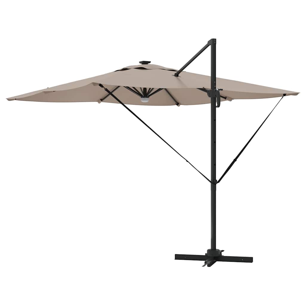 Roma Parasol Taupe 286 x 284 x 270 cm Aluminium en Polyester is nu te koop bij PeponiXL, paradijselijk wonen!