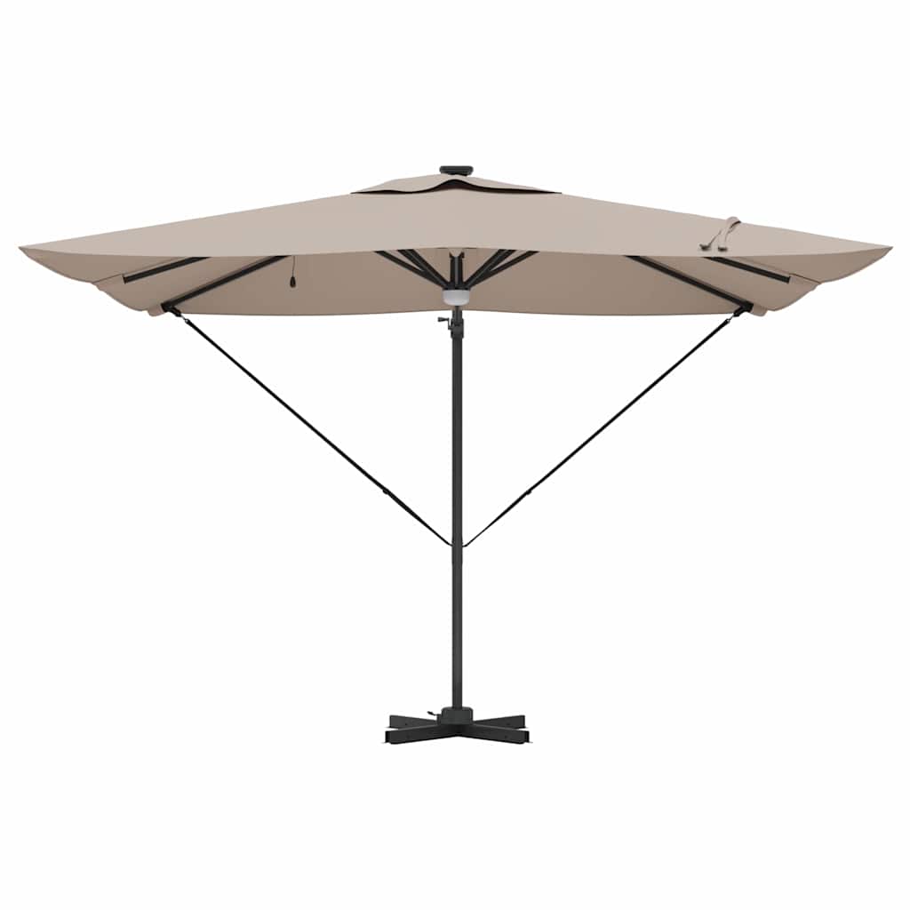 Roma Parasol Taupe 286 x 284 x 270 cm Aluminium en Polyester is nu te koop bij PeponiXL, paradijselijk wonen!