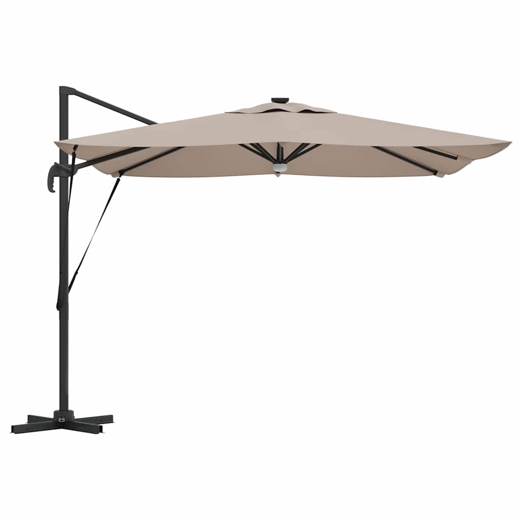 Roma Parasol Taupe 286 x 284 x 270 cm Aluminium en Polyester is nu te koop bij PeponiXL, paradijselijk wonen!