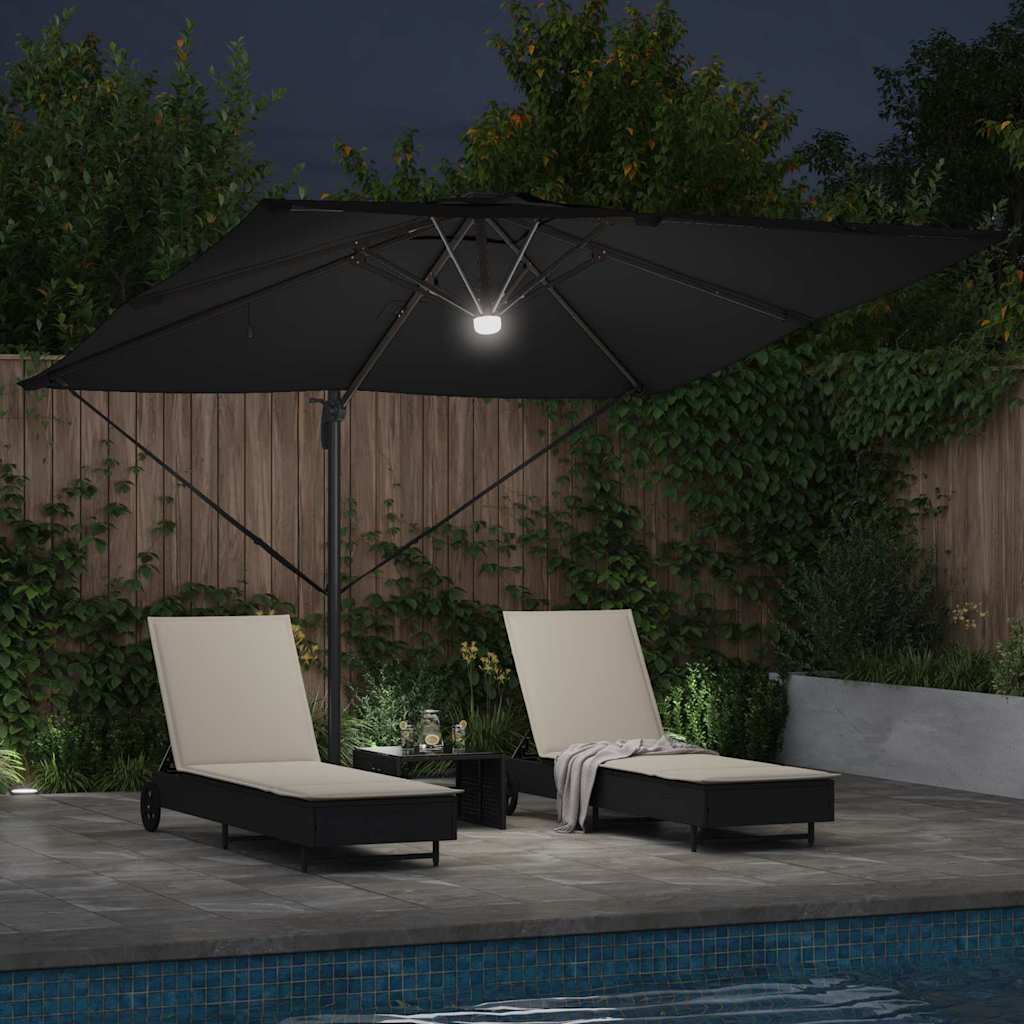 Roma Parasol Zwart 286 x 284 x 270 cm Aluminium en Polyester is nu te koop bij PeponiXL, paradijselijk wonen!