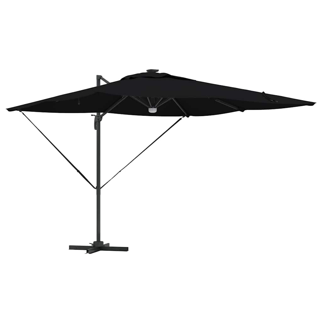 Roma Parasol Zwart 286 x 284 x 270 cm Aluminium en Polyester is nu te koop bij PeponiXL, paradijselijk wonen!
