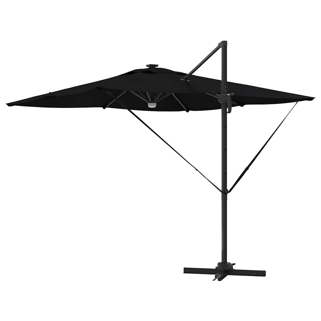 Roma Parasol Zwart 286 x 284 x 270 cm Aluminium en Polyester is nu te koop bij PeponiXL, paradijselijk wonen!
