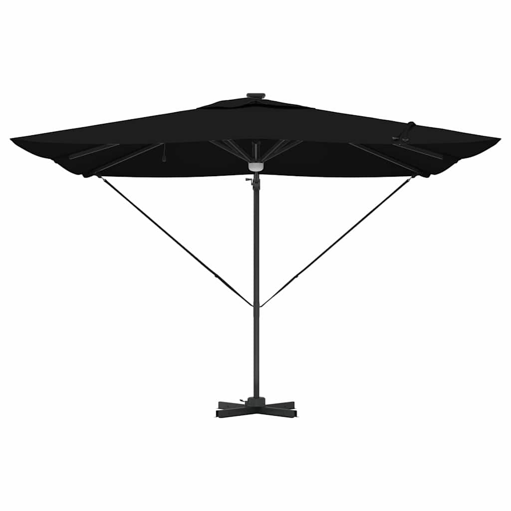 Roma Parasol Zwart 286 x 284 x 270 cm Aluminium en Polyester is nu te koop bij PeponiXL, paradijselijk wonen!