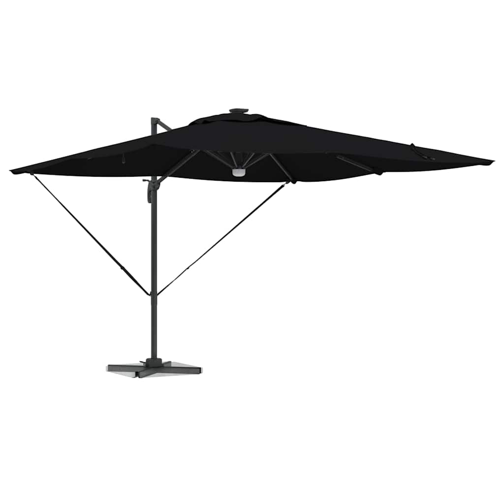 Roma Parasol Zwart 286 x 284 x 270 cm Aluminium en Polyester is nu te koop bij PeponiXL, paradijselijk wonen!