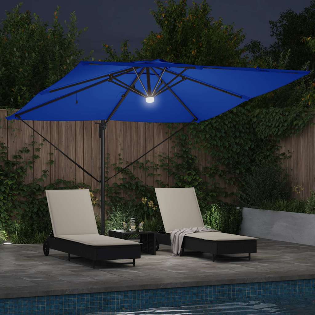 Roma Parasol Blauw 286 x 284 x 270 cm Aluminium en Polyester is nu te koop bij PeponiXL, paradijselijk wonen!