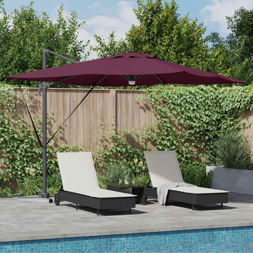 Roma Parasol Rood 286 x 284 x 270 cm Aluminium en Polyester is nu te koop bij PeponiXL, paradijselijk wonen!