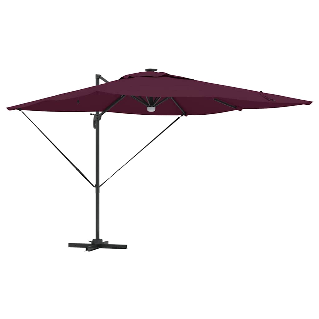 Roma Parasol Rood 286 x 284 x 270 cm Aluminium en Polyester is nu te koop bij PeponiXL, paradijselijk wonen!