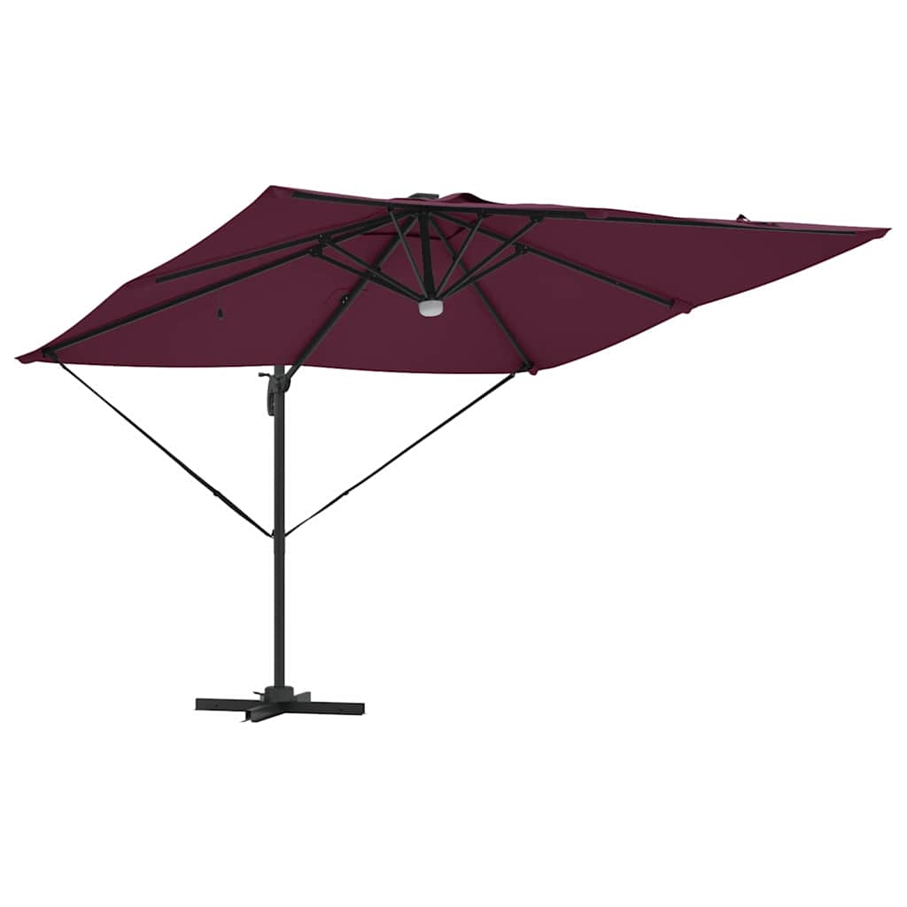 Roma Parasol Rood 286 x 284 x 270 cm Aluminium en Polyester is nu te koop bij PeponiXL, paradijselijk wonen!