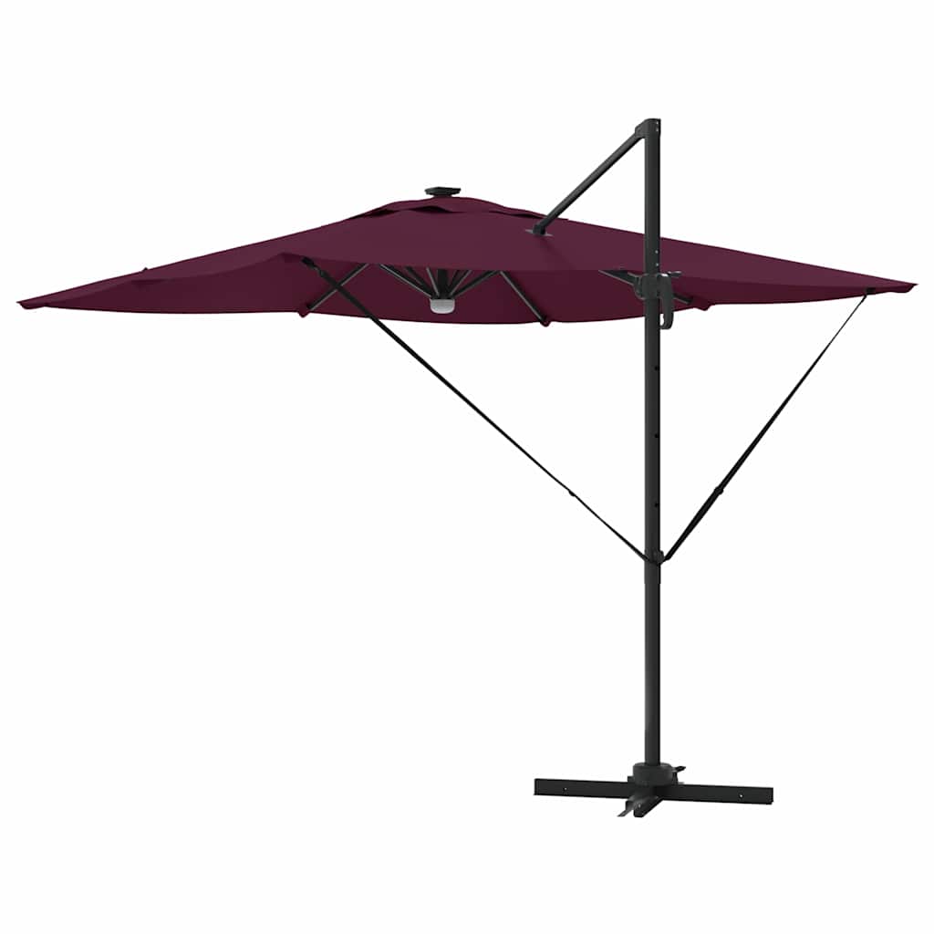 Roma Parasol Rood 286 x 284 x 270 cm Aluminium en Polyester is nu te koop bij PeponiXL, paradijselijk wonen!