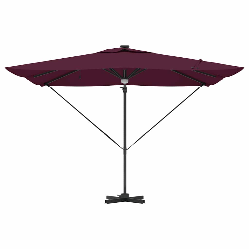 Roma Parasol Rood 286 x 284 x 270 cm Aluminium en Polyester is nu te koop bij PeponiXL, paradijselijk wonen!