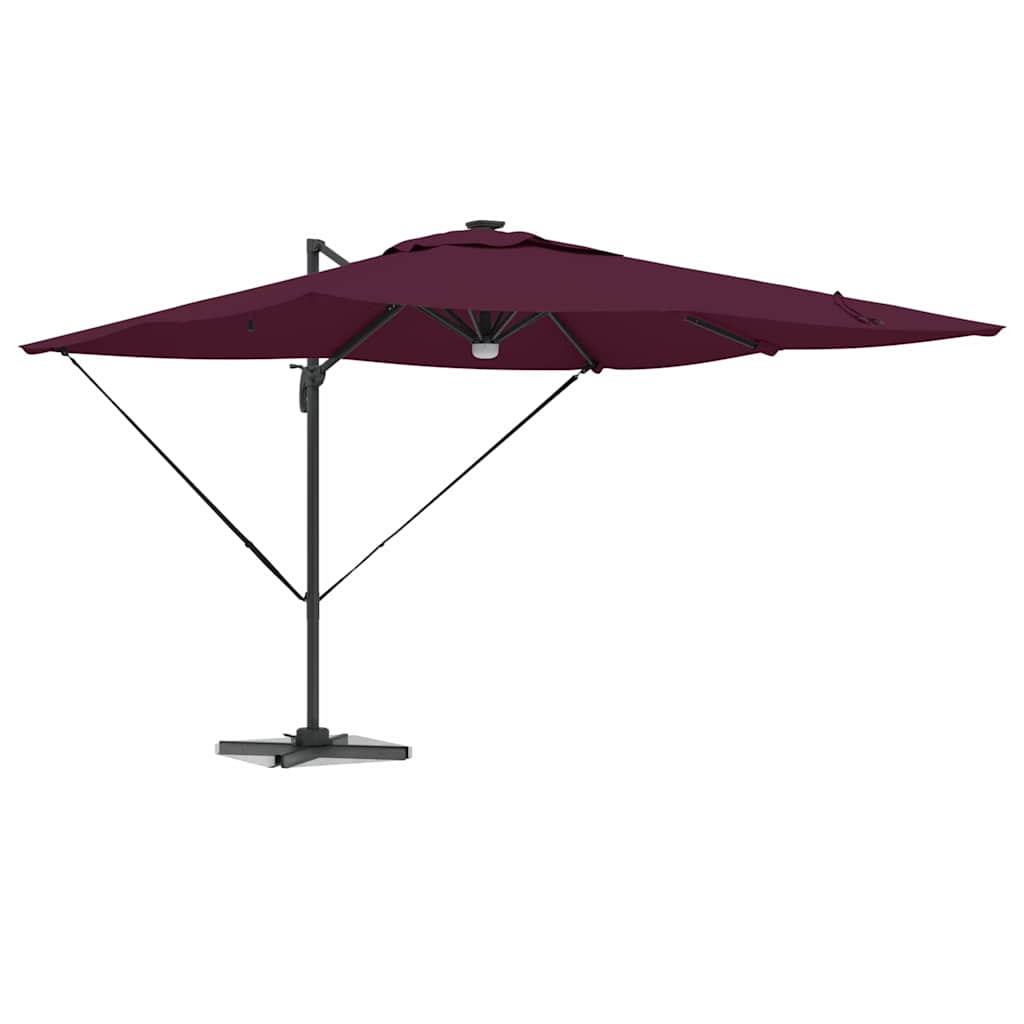 Roma Parasol Rood 286 x 284 x 270 cm Aluminium en Polyester is nu te koop bij PeponiXL, paradijselijk wonen!