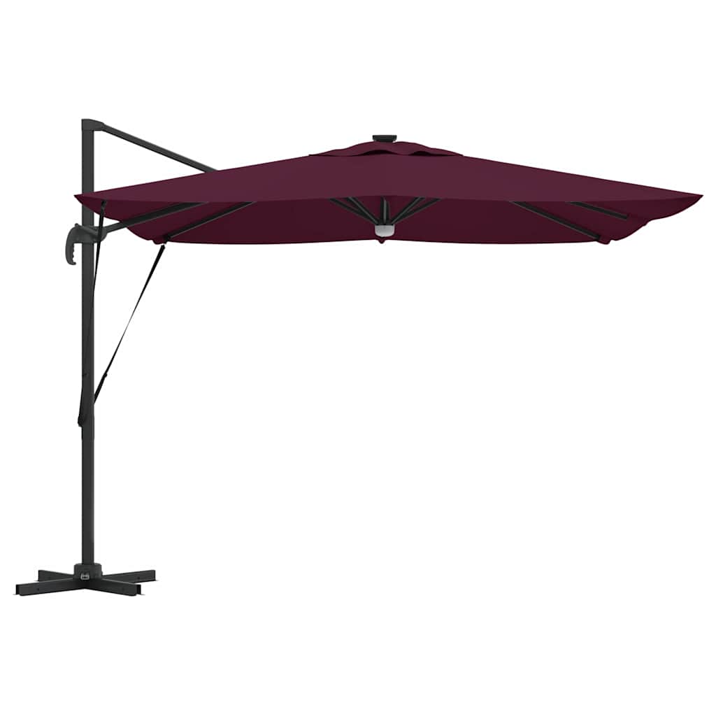 Roma Parasol Rood 286 x 284 x 270 cm Aluminium en Polyester is nu te koop bij PeponiXL, paradijselijk wonen!