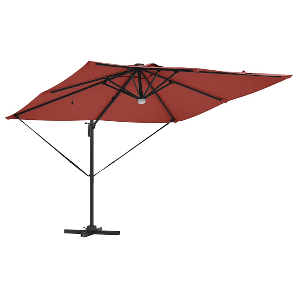 Roma Parasol Rood 286 x 284 x 270 cm Aluminium en Polyester is nu te koop bij PeponiXL, paradijselijk wonen!
