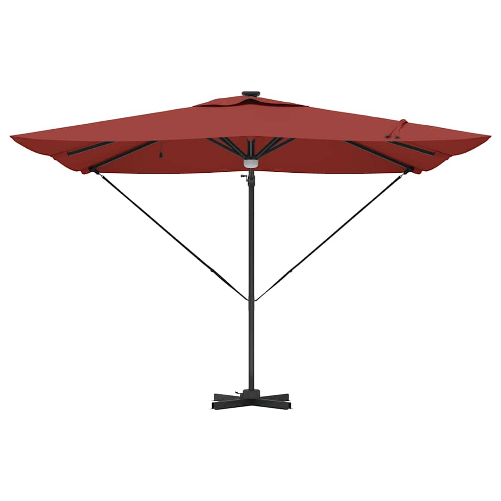 Roma Parasol Rood 286 x 284 x 270 cm Aluminium en Polyester is nu te koop bij PeponiXL, paradijselijk wonen!